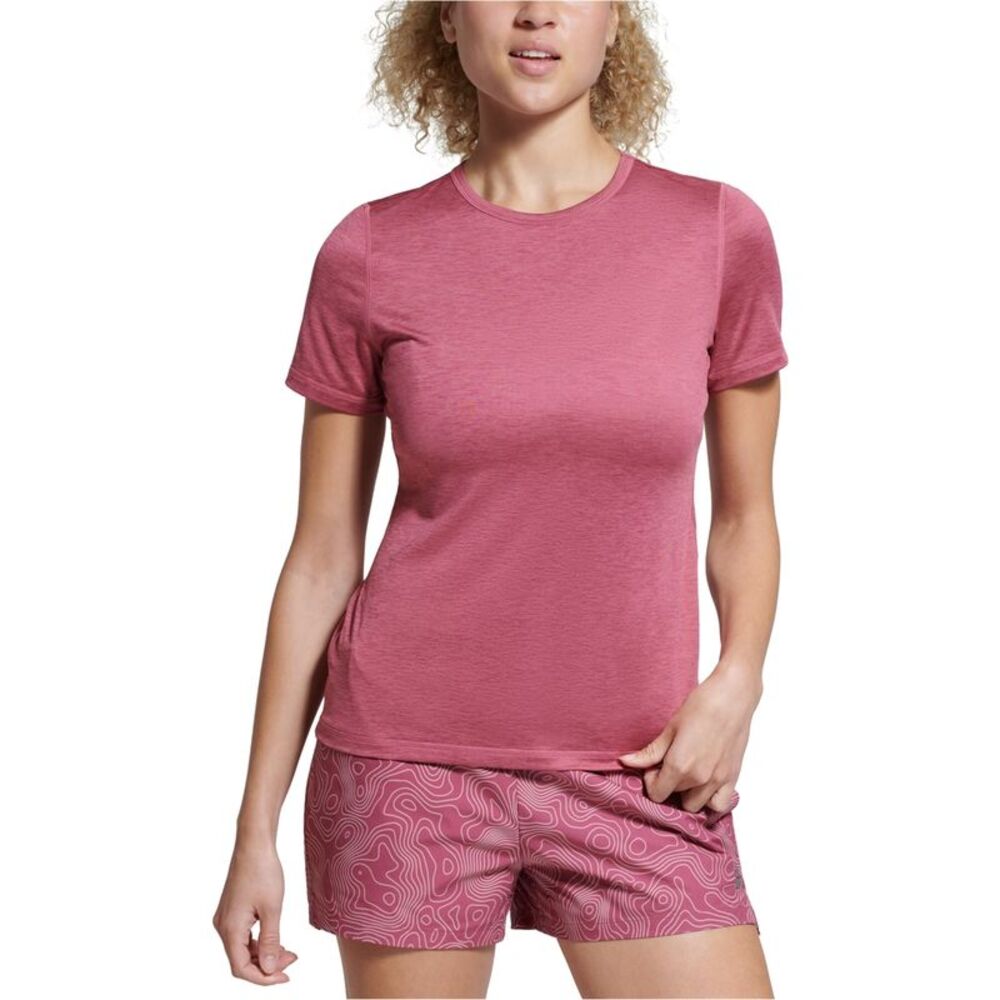 BASS OUTDOOR Womens Cross Performance Basic T-Shirt, Pink, M, DM